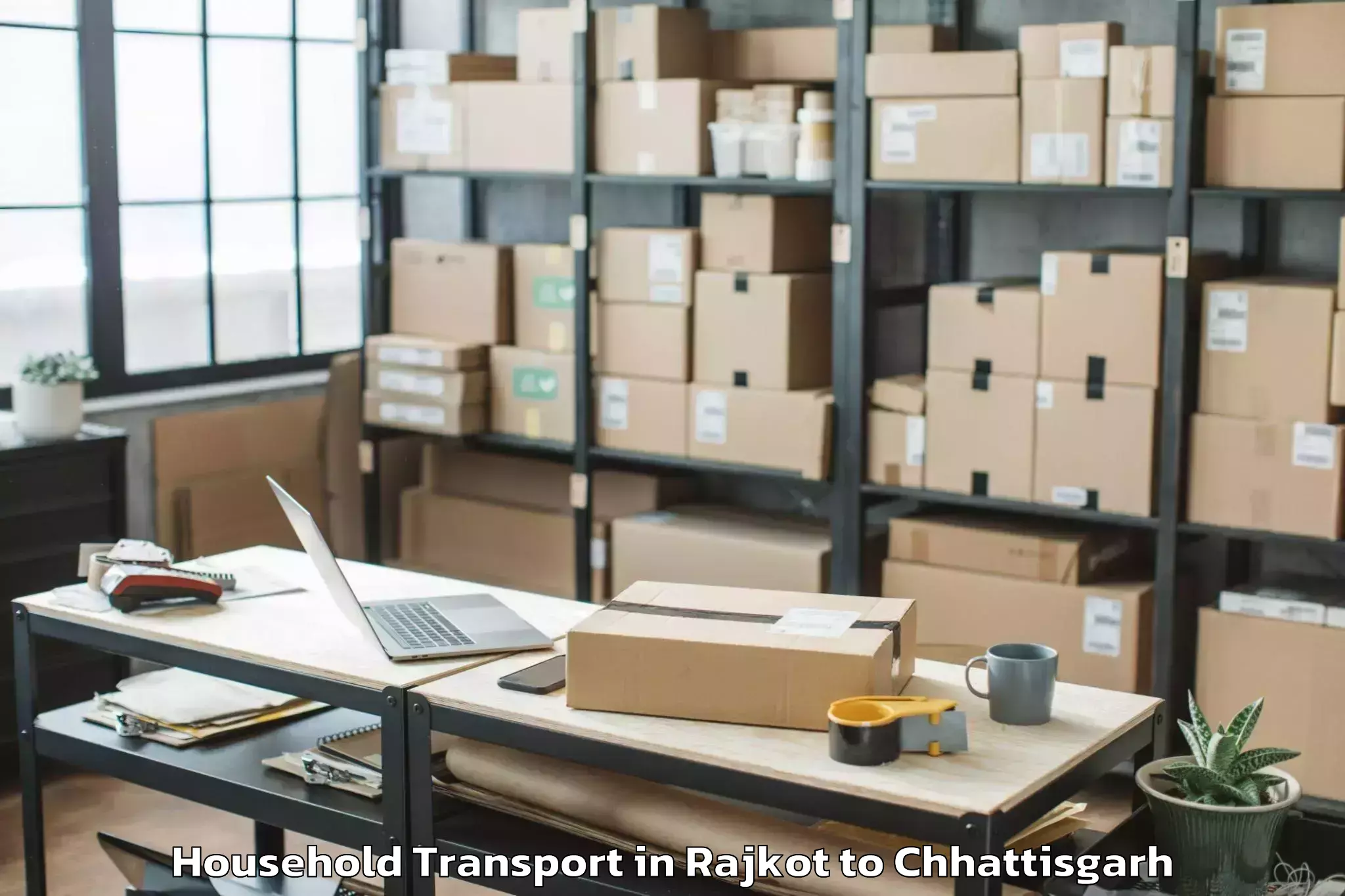 Book Rajkot to Katghora Household Transport